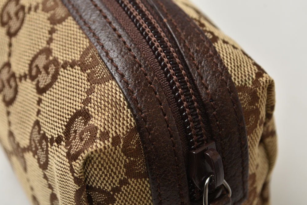 グッチ ポーチ GUCCI GGキャンバス 化粧ポーチ/コスメポーチ GGブラウン/ベージュ 29596【中古】