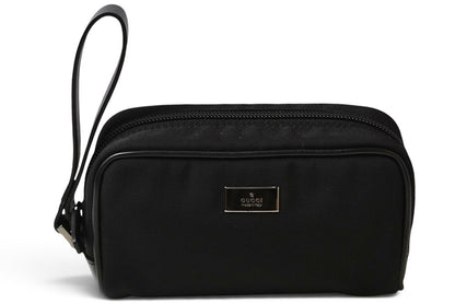 グッチ 美品 ポーチ GUCCI 化粧ポーチ/コスメポーチ ナイロン/ブラック レディース/メンズ 039.0994【中古】