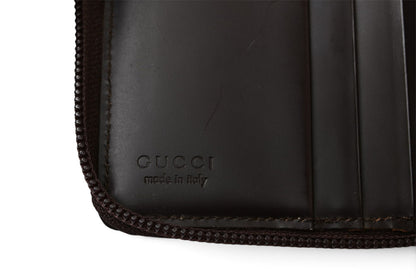 グッチ コインケース/カードケース GUCCI ヴィンテージ ミニ財布 Gプレート カーフ ブラウン 030.2117【中古】