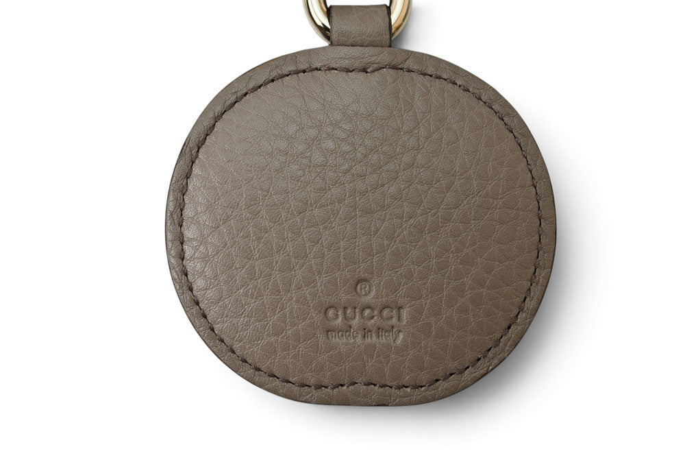 グッチ キーリング/キーホルダー/バッグチャーム GUCCI ダブルG インターロキング グレージュ/ゴールド【中古】
