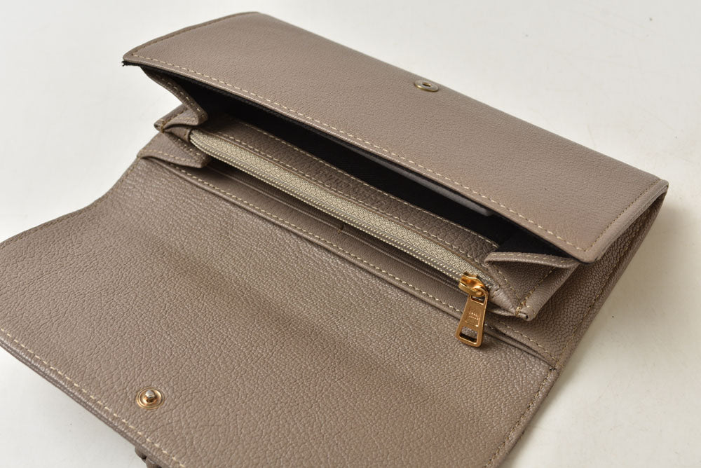 シーバイクロエ 財布 SEE BY CHLOE 長財布 HANA/ハナ MOTTYGREY/グレー レディース【中古】