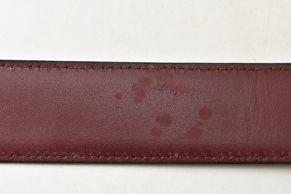 カルティエ ベルト ヴィンテージ レザー Cartier マスト ドゥ カルティエ ボルドー フリーサイズ【中古】