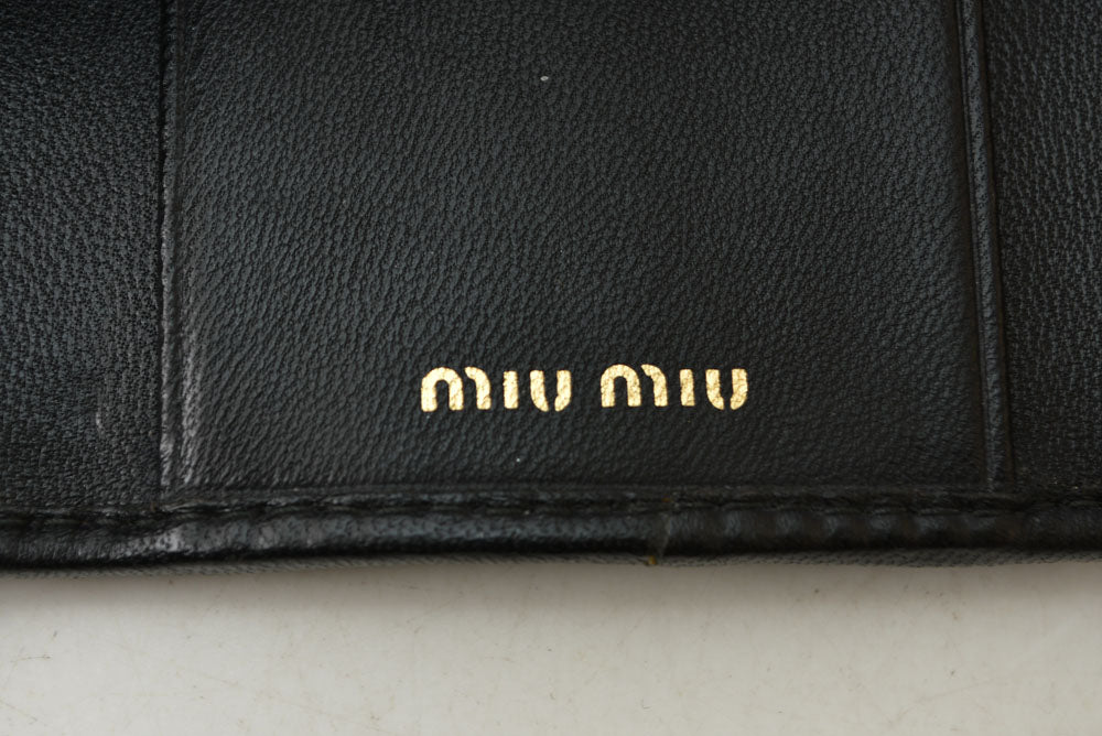 ミュウミュウ キーケース miu miu 6連キーケース MATELASSE/マテラッセ 5PG222 NERO ブラック レディース【中古】