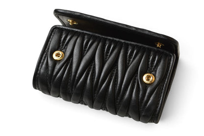 ミュウミュウ キーケース miu miu 6連キーケース MATELASSE/マテラッセ 5PG222 NERO ブラック レディース【中古】