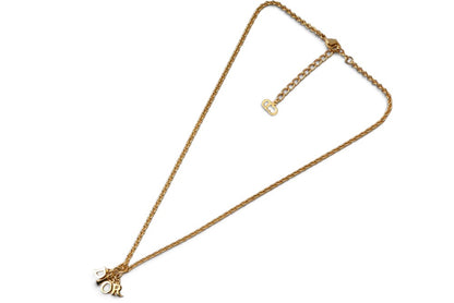 クリスチャンディオール ネックレス Christian Dior ヴィンテージ Diorロゴモチーフ ゴールド【中古】
