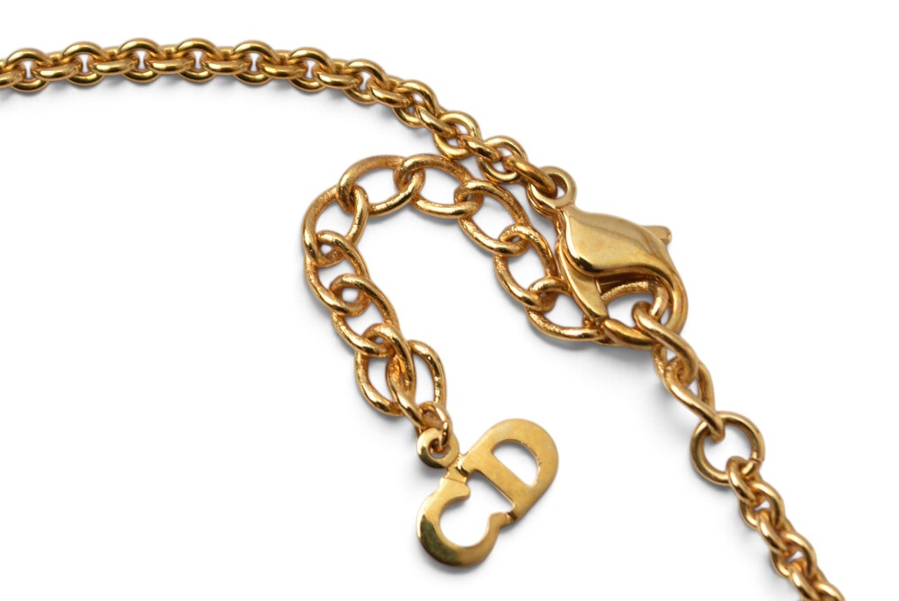 クリスチャンディオール ネックレス Christian Dior ヴィンテージ Diorロゴモチーフ ゴールド【中古】