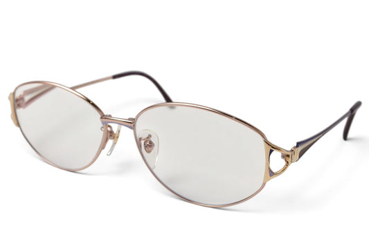 サンローラン サングラス/度入り眼鏡/アイウェア SAINT LAURENT YSLロゴ パープル/ゴールド レディース【中古】