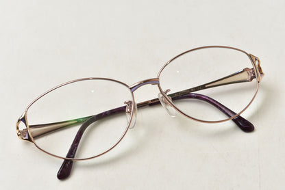 サンローラン サングラス/度入り眼鏡/アイウェア SAINT LAURENT YSLロゴ パープル/ゴールド レディース【中古】