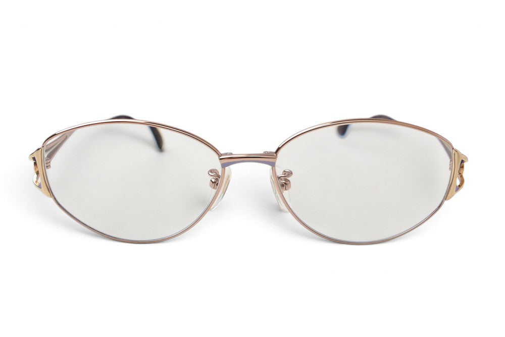 サンローラン サングラス/度入り眼鏡/アイウェア SAINT LAURENT YSLロゴ パープル/ゴールド レディース【中古】
