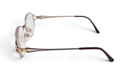サンローラン サングラス/度入り眼鏡/アイウェア SAINT LAURENT YSLロゴ パープル/ゴールド レディース【中古】