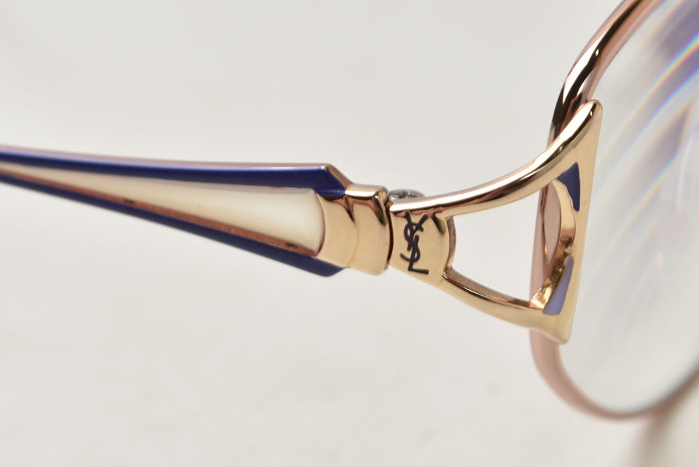 サンローラン サングラス/度入り眼鏡/アイウェア SAINT LAURENT YSLロゴ パープル/ゴールド レディース【中古】