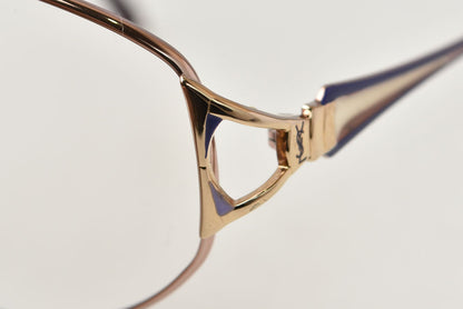サンローラン サングラス/度入り眼鏡/アイウェア SAINT LAURENT YSLロゴ パープル/ゴールド レディース【中古】