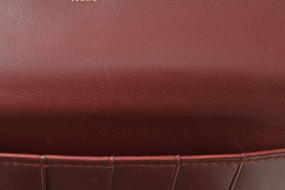 カルティエ 折財布/三つ折り ヴィンテージ Cartier がま口財布 マスト ドゥ カルティエ ボルドー 【中古】