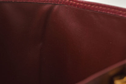 カルティエ 折財布/三つ折り ヴィンテージ Cartier がま口財布 マスト ドゥ カルティエ ボルドー 【中古】