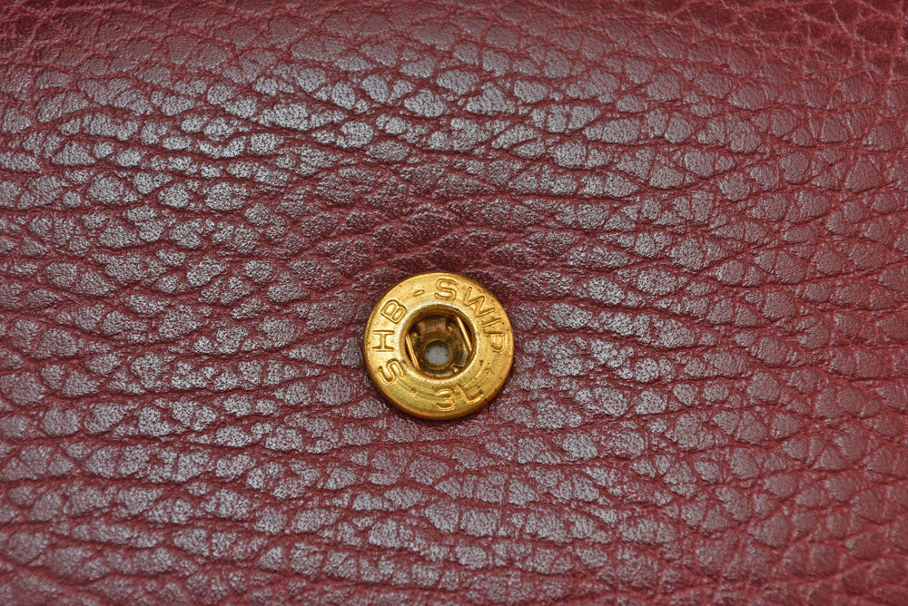 カルティエ 折財布/三つ折り ヴィンテージ Cartier がま口財布 マスト ドゥ カルティエ ボルドー 【中古】