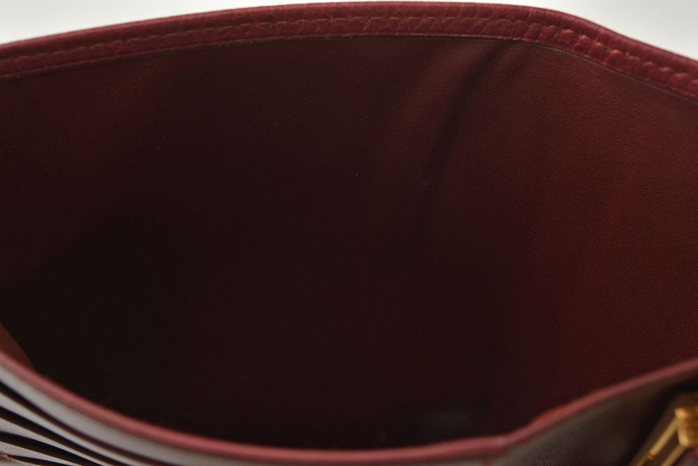 カルティエ 折財布/三つ折り ヴィンテージ Cartier がま口財布 マスト ドゥ カルティエ ボルドー 【中古】