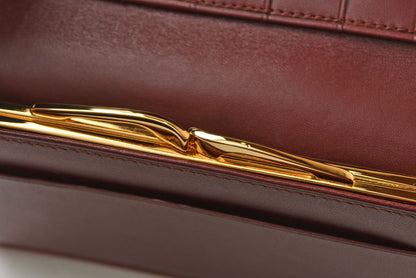 カルティエ 折財布/三つ折り ヴィンテージ Cartier がま口財布 マスト ドゥ カルティエ ボルドー 【中古】