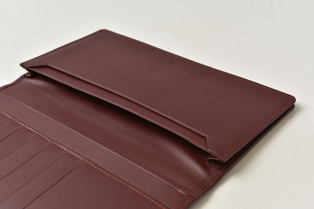 カルティエ 財布/札入れ メンズ Cartier 長財布 型押しレザー マスト ドゥ カルティエ ボルドー【中古】