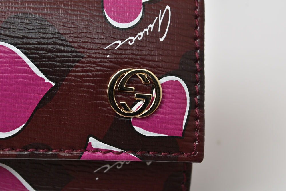 グッチ キーケース GUCCI ダブルG ハートビート 309706 6連キーケース レザー ボルドー レディース【中古】