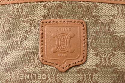 セリーヌ コインケース/小銭入れ CELINE ヴィンテージ オールドセリーヌ マカダム ミニポーチ/ベージュ【中古】
