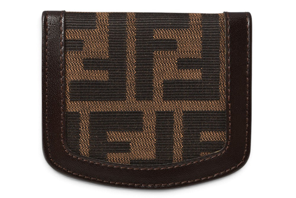 フェンディ コインケース コインパース 小銭入れ FENDI ヴィンテージ ズッカ柄 馬蹄型 ブラウン【中古】