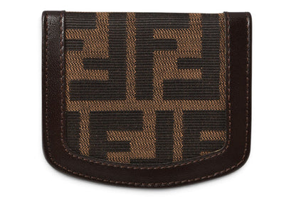 フェンディ コインケース コインパース 小銭入れ FENDI ヴィンテージ ズッカ柄 馬蹄型 ブラウン【中古】