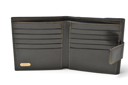 フェンディ 財布 FENDI ペカン柄 二つ折り財布 ヴィンテージ ブラック/グレー レディース メンズ【中古】