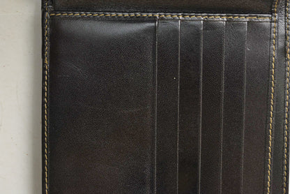 フェンディ 財布 FENDI ペカン柄 二つ折り財布 ヴィンテージ ブラック/グレー レディース メンズ【中古】