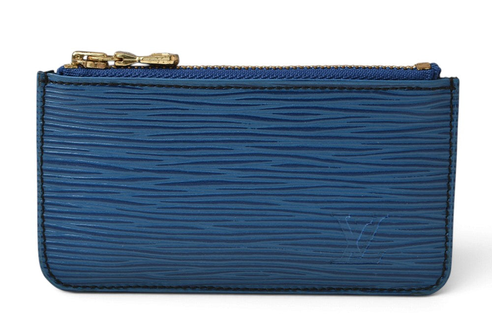 ルイヴィトン 小銭入れ/キーケース/コインケース ヴィンテージ LOUIS VUITTON エピ ポシェット クレ M63805 キーリング付き トレドブルー【中古】