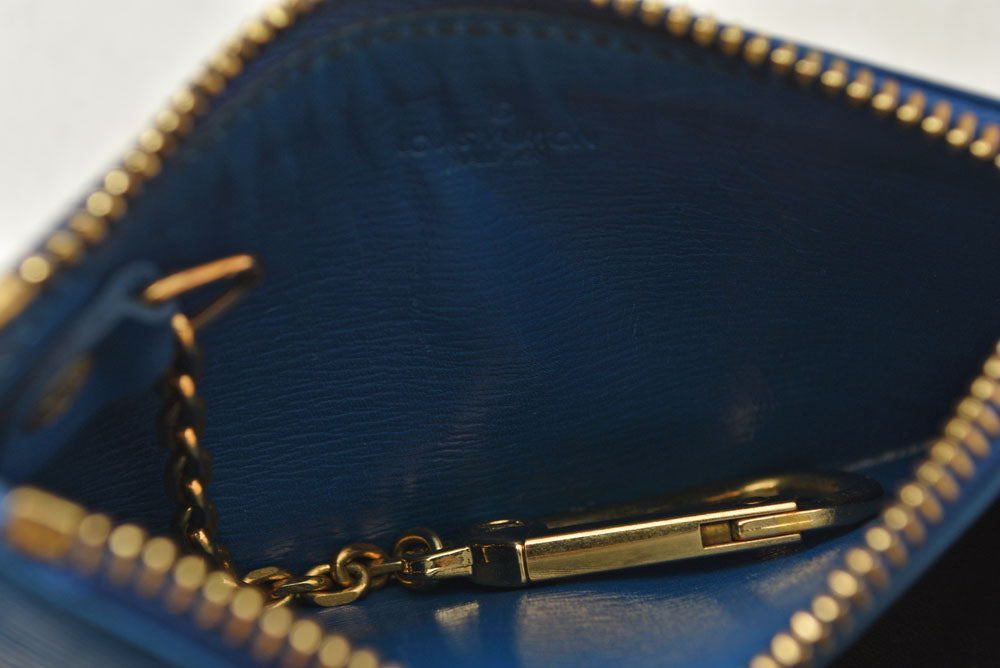 ルイヴィトン 小銭入れ/キーケース/コインケース ヴィンテージ LOUIS VUITTON エピ ポシェット クレ M63805 キーリング付き トレドブルー【中古】