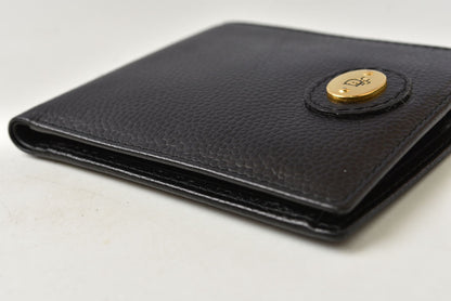 クリスチャン ディオール 財布 ヴィンテージ メンズ Christian Dior 二つ折り/折財布 レザー ブラック オールド【中古】