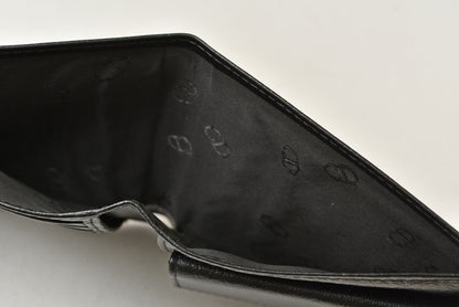 クリスチャン ディオール 財布 ヴィンテージ メンズ Christian Dior 二つ折り/折財布 レザー ブラック オールド【中古】