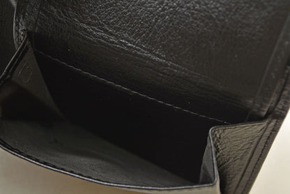 クリスチャン ディオール 財布 ヴィンテージ メンズ Christian Dior 二つ折り/折財布 レザー ブラック オールド【中古】
