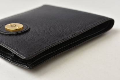 クリスチャン ディオール 財布 ヴィンテージ メンズ Christian Dior 二つ折り/折財布 レザー ブラック オールド【中古】