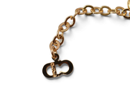 クリスチャンディオール ネックレス Christian Dior ヴィンテージ CDロゴ ラインストーン【中古】