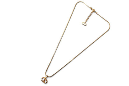 クリスチャンディオール ネックレス Christian Dior ヴィンテージ CDロゴ ラインストーン【中古】
