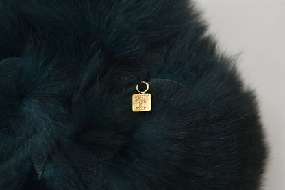 フェンディ ブローチ FENDI フラワーモチーフ ファー ブローチ コサージュ 花 ディープグリーン アクセサリー【中古】