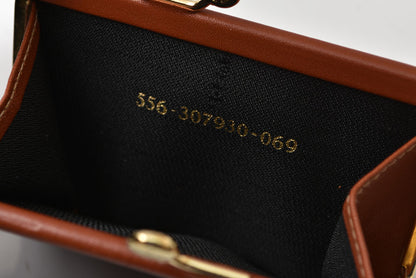 フェンディ 財布/がま口 FENDI ペカン柄 三つ折り財布 ヴィンテージ ブラウン レディース/メンズ【中古】