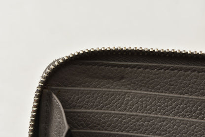 サンローラン パリ 財布 SAINT LAURENT PARIS リヴ ゴーシュ フルジップウォレット ラウンドファスナー長財布 414680 レザー グレー YSL イヴサンローラン【中古】