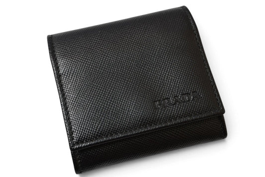 プラダ コインケース/小銭入れ PRADA サフィアーノ レザー 2MM287 ブラック コインパース/小銭入れ メンズ/レディース【中古】