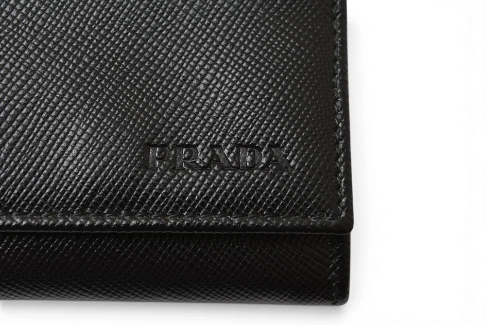 プラダ コインケース/小銭入れ PRADA サフィアーノ レザー 2MM287 ブラック コインパース/小銭入れ メンズ/レディース【中古】