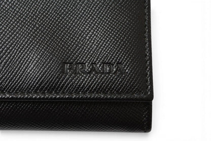 プラダ コインケース/小銭入れ PRADA サフィアーノ レザー 2MM287 ブラック コインパース/小銭入れ メンズ/レディース【中古】