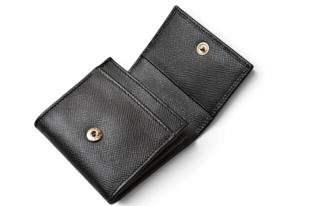 プラダ コインケース/小銭入れ PRADA サフィアーノ レザー 2MM287 ブラック コインパース/小銭入れ メンズ/レディース【中古】