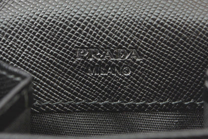 プラダ コインケース/小銭入れ PRADA サフィアーノ レザー 2MM287 ブラック コインパース/小銭入れ メンズ/レディース【中古】