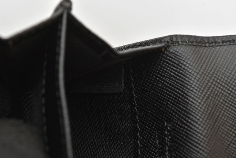 プラダ コインケース/小銭入れ PRADA サフィアーノ レザー 2MM287 ブラック コインパース/小銭入れ メンズ/レディース【中古】