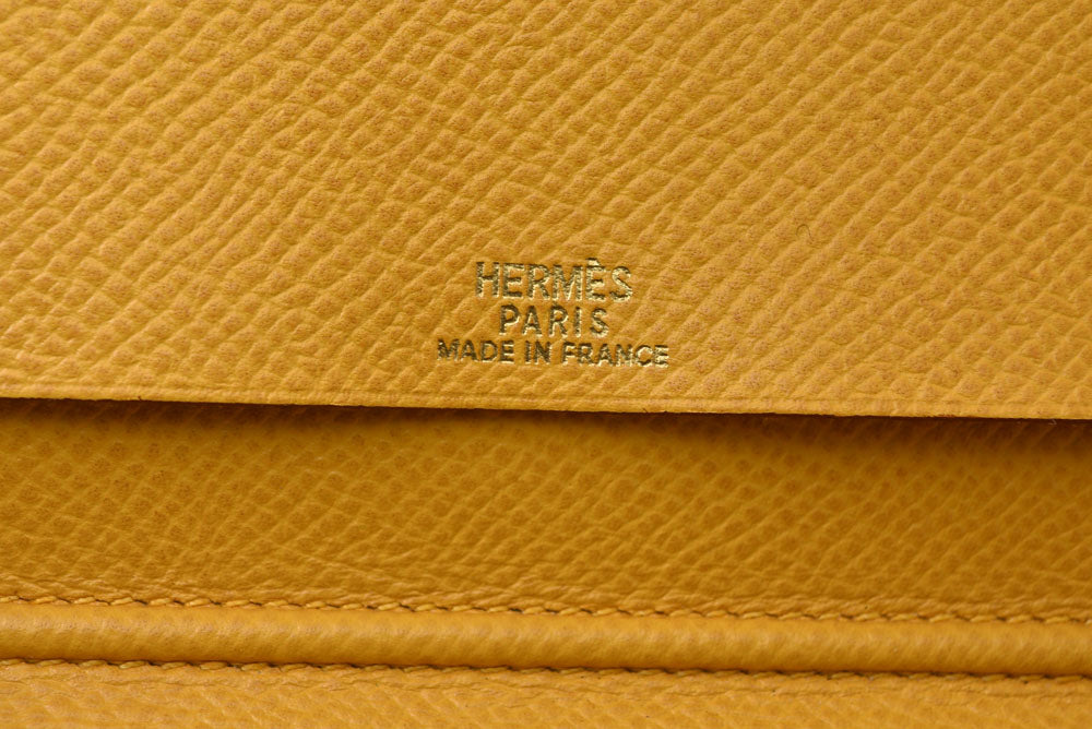 エルメス アジェンダ/手帳カバー/ダイアリー HERMES ノートブックカバー/メモ帳セット ヴォーエプソン イエロー □B刻印【中古】