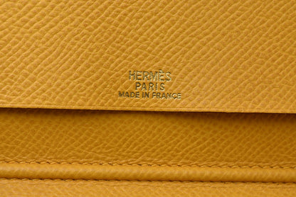 エルメス アジェンダ/手帳カバー/ダイアリー HERMES ノートブックカバー/メモ帳セット ヴォーエプソン イエロー □B刻印【中古】