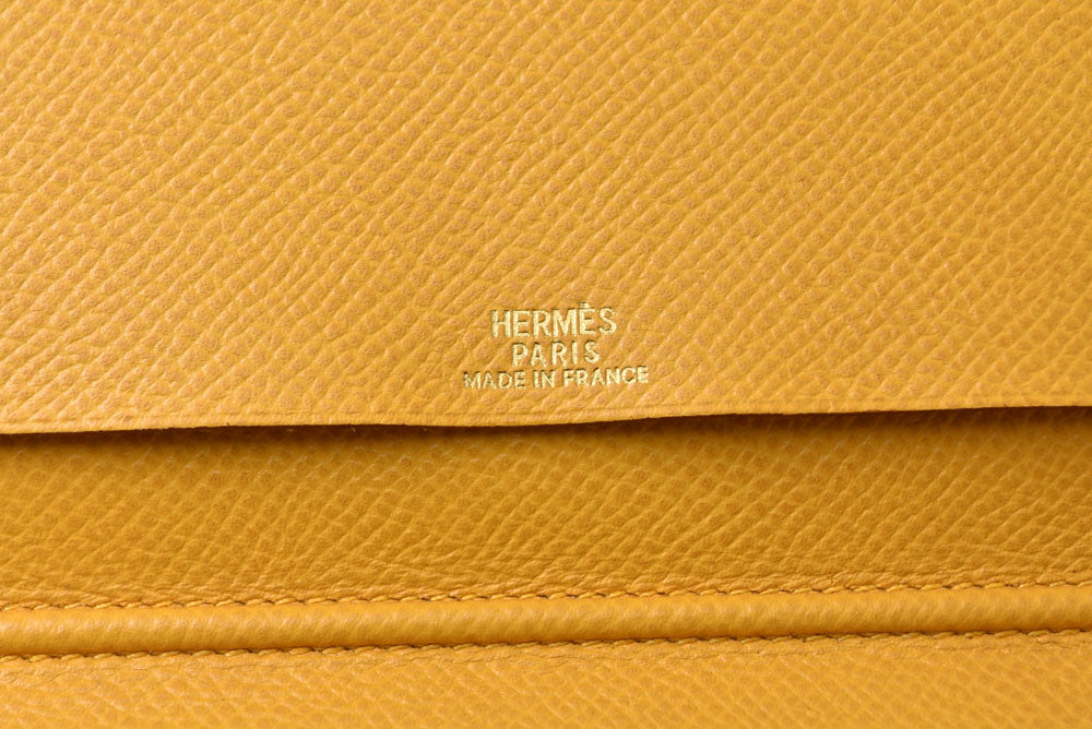 エルメス アジェンダ/手帳カバー/ダイアリー HERMES ノートブックカバー/メモ帳セット ヴォーエプソン イエロー □B刻印【中古】