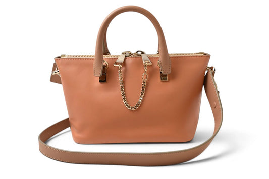 クロエ Chloe ベイリー 2WAYバッグ 3S0171 ハンドバッグ ショルダーバッグ 斜め掛け レザー ウェットサンド/コーラルリーフ レディース【中古】