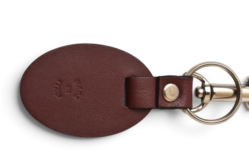 カルティエ キーリング キーホルダー Cartier 2Cモチーフ レザー ボルドー レディース メンズ 【中古】